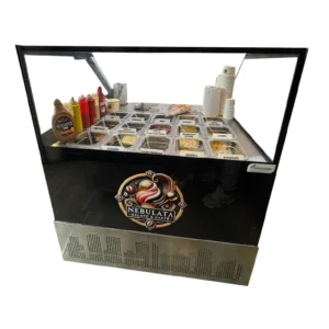 vitrina para toppings de 1 metro lineal